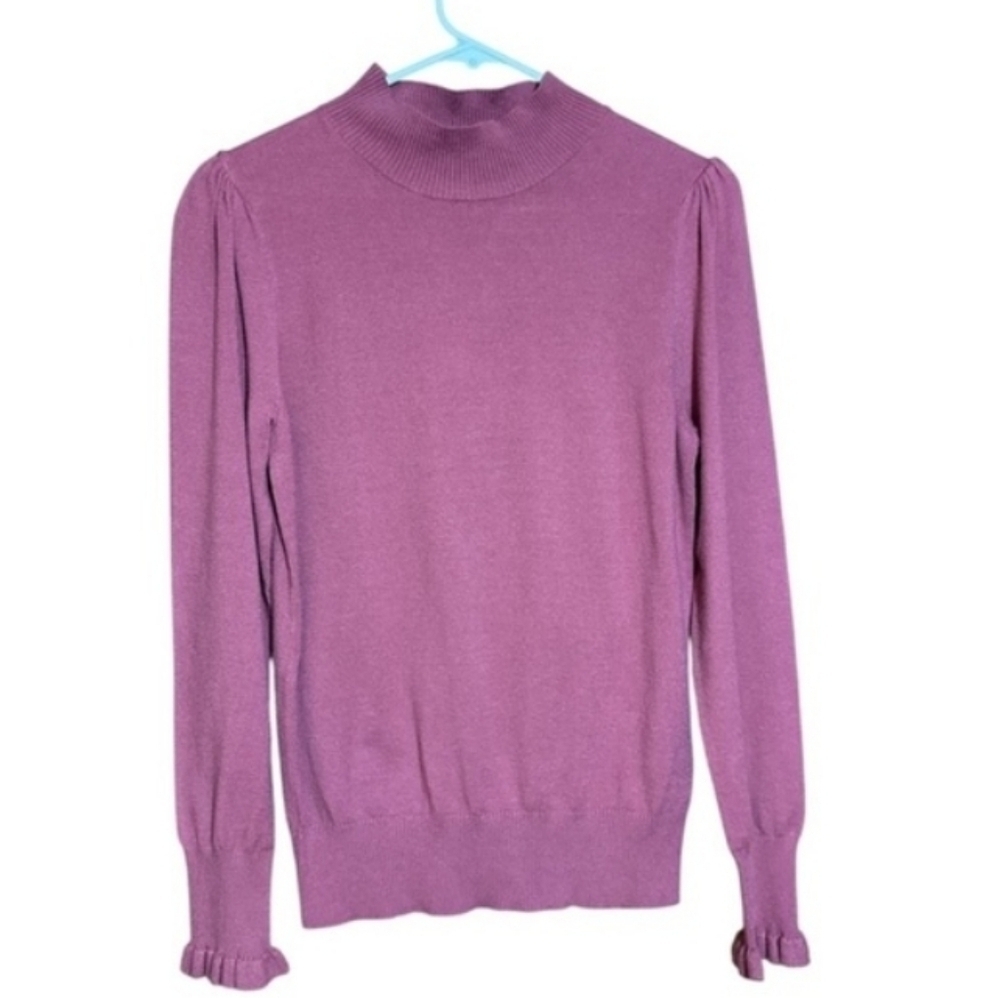 Chelsea & Violet pink Long Sleeve mock neck Sweater  large NWT